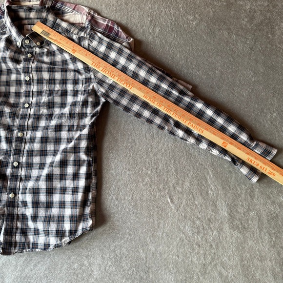 Goodfellow & Co Old Navy Pearl Snap Mossimo Mens Plaid Button Down Shirts Med Sm - Picture 3 of 15